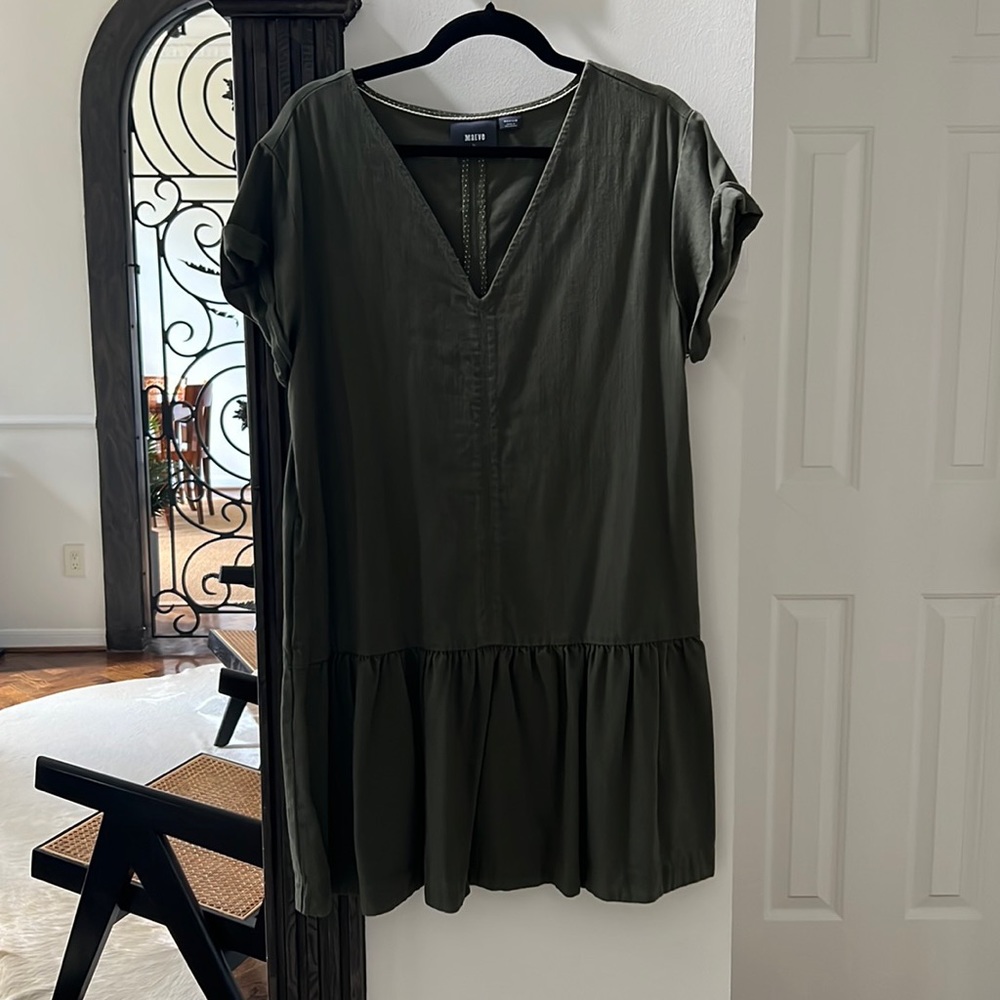 Maeve Olive Green Short Dress Sz M